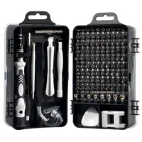 Kit d'outils de démontage et de réparation de montres et téléphones numériques, magnétique, isolé, nickelé, multi-usages, 115-en-1, en gros