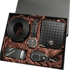 Men's Business <strong>Watch</strong> <strong>Gift</strong> <strong>Set</strong> Quartz Movement Alloy Case Acrylic Pointer Holiday Birthday <strong>Gift</strong> <strong>Wallet</strong> Belt Keychain 5pcs/<strong>set</strong> - Product Image 5