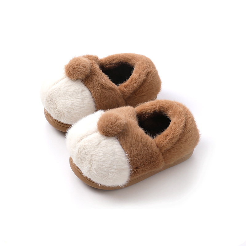 Зимние Детские Симпатичные тапочки-корги, Детская Хлопковая обувь для спальни, милая домашняя обувь для маленьких девочек и мальчиков, Прямая поставка