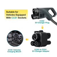 Adaptateur de chargeur EV Maxgreen CCS2 vers CCS1 avec étui, prise 250 kW 50A-250A pour charge rapide en courant continu