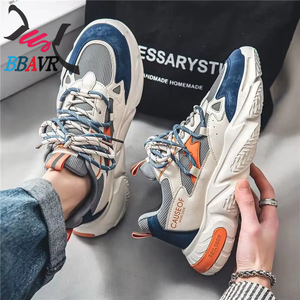 Baskets respirantes en maille pour hommes, idéales printemps-été-automne, chaussures de sport décontractées, semelle extérieure en caoutchouc, rehaussantes, style tendance pour papa - Product Image 4