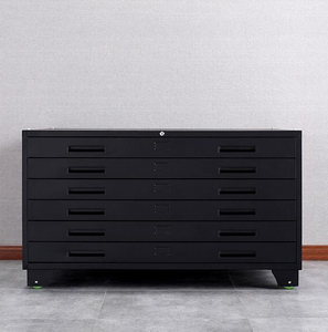 Steel Flat File Cabinet with Drawers for Home Office Workshop School Metal Plan <b>Storage</b> of Maps <b>Drawings</b> and Rental Drawers - Product Image 5