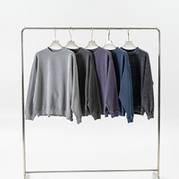 Sweat-shirts délavés pour hommes, automne, poids lourd 380G, 100% coton, tendance, pour couple, épaules tombantes, couleur unie, streetwear en gros