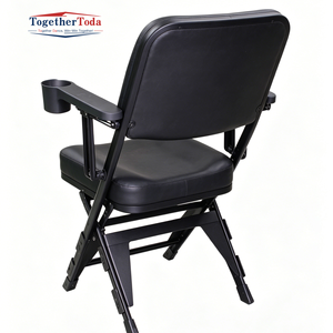 Chaise de stade pliable robuste avec porte-gobelet, siège rembourré en cuir, chaise pour événements, arènes, salles de concert, terrains de sport, mobilier - Product Image 3