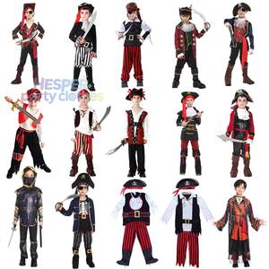 Disfraz de pirata para niño de HP Halloween, inspirado en personajes de televisión y anime, incluye traje, vestido, pantalones, estilo elegante de primera calidad - Product Image 1