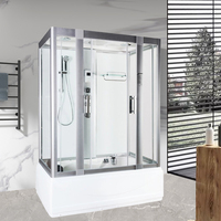 Maison de luxe salle de bain sauna à vapeur cabine enceinte salle de douche avec baignoire de massage à remous