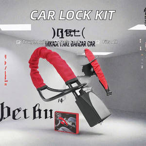 ट्रक सुव वैन आरवी के लिए 3 कुंजी सीट बेल्ट लॉक डिवाइस एक्सेसरी के साथ एंटी-चोरी कार स्टीयरिंग व्हील लॉक - Product Image 3