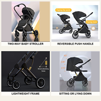 Poussettes pour bébés. Poussette de luxe pour bébé, poussette pliable avec roues en mousse EVA, poussette double sens pour bébé