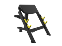 Banc de musculation commercial robuste avec rangement pour plaques de poids, idéal pour l'entraînement de force pectorale