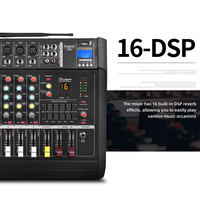 Depusheng 450W GM6X-4H amplificateur DJ numérique USB 6 canaux de haute qualité avec 4 microphones sans fil