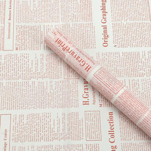 Papel de Envolver para Flores, Papel Periódico Inglés, Materiales de Embalaje Florales, Papel Coreano, Ramo de Rosas, Caja de Regalo, Caja de Flores, Corona - Product Image 5