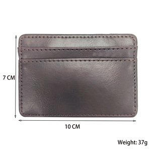 남성용 맞춤형 슬림 PU 가죽 매직 월렛, 탄성 밴드 현금 및 신용카드 홀더, 머니 클립 포함 - Product Image 6