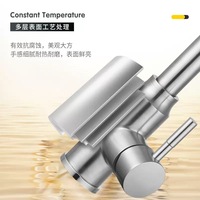 Robinet de cuisine moderne 3 en 1 en acier inoxydable 304 Purificateur d'eau à une poignée Robinet d'évier à eau chaude et froide à boire direct
