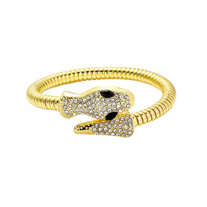 กำไลข้อมือดีไซน์หรูหราทันสมัยรูปทรงงูปรับได้ สไตล์ฮิปฮอป ประดับด้วยโลหะผสมและคริสตัล เหมาะสำหรับทั้งชายและหญิง กำไลข้อมือสุดฮิต ขายดี - Product Image 6