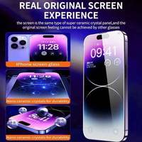 Protection d'écran anti-espion en verre trempé HD facile à installer pour iPhone 17 16 15 14 13 12Pro Max