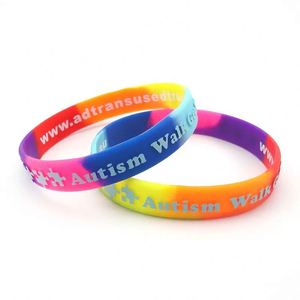 Colorful Silicone Environmental Friendly Inspirational Quotes Motivational Saying Bracelet Wristband Logo for Event Promotional - Product Image 1