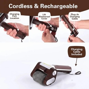 <span class=keywords><strong>Limpiador</strong></span> <span class=keywords><strong>de</strong></span> Parrilla Eléctrico Recargable con Luz LED, Cepillo <span class=keywords><strong>de</strong></span> Acero Inoxidable para Limpiar Parrillas, Cepillo Desmontable para Limpiar Barbacoas - Product Image 4