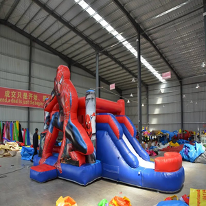 Cavalier de château gonflable de maison de rebond de lune d'intérieur de qualité commerciale avec le mini videur gonflable utilisé de toboggan aquatique - Product Image 3