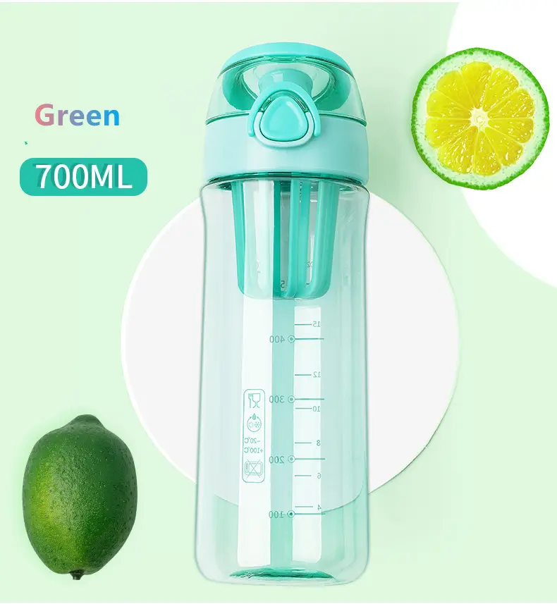 Bottiglia di plastica tritan Ecozen Shaker con agitatore 700 ml bottiglia di acqua potabile con beccuccio apribile BPA gratuita per escursioni in palestra