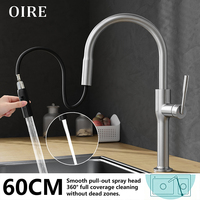 Robinet de cuisine moderne en acier inoxydable SUS 304 de qualité alimentaire Kaiping, rotation à 360 degrés, pulvérisateur extractible