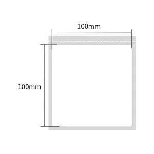 Sıcak satış 100*100mm 500 adet/rulo doğrudan termal kağıt kalıcı yapıştırıcı etiketleri