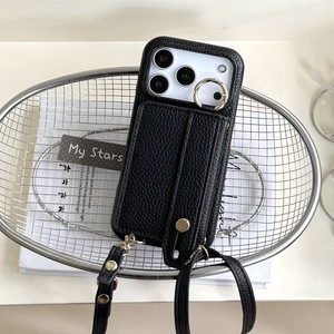 Convient pour <span class=keywords><strong>iPhone</strong></span> 17/Air/<span class=keywords><strong>Pro</strong></span> Wallet Phone case Crossbody, <span class=keywords><strong>Apple</strong></span> 17 <span class=keywords><strong>Pro</strong></span> <span class=keywords><strong>Max</strong></span> Multifunctional Phone Leather case Zipper Bag - Product Image 1