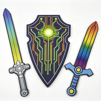 Sicheres Cooles Cyber-Schaumstoff-Schwert und -Schild Spielzeug Ideales Sci-Fi-Spiel Geburtstagsgeschenk für Jungen und Mädchen
