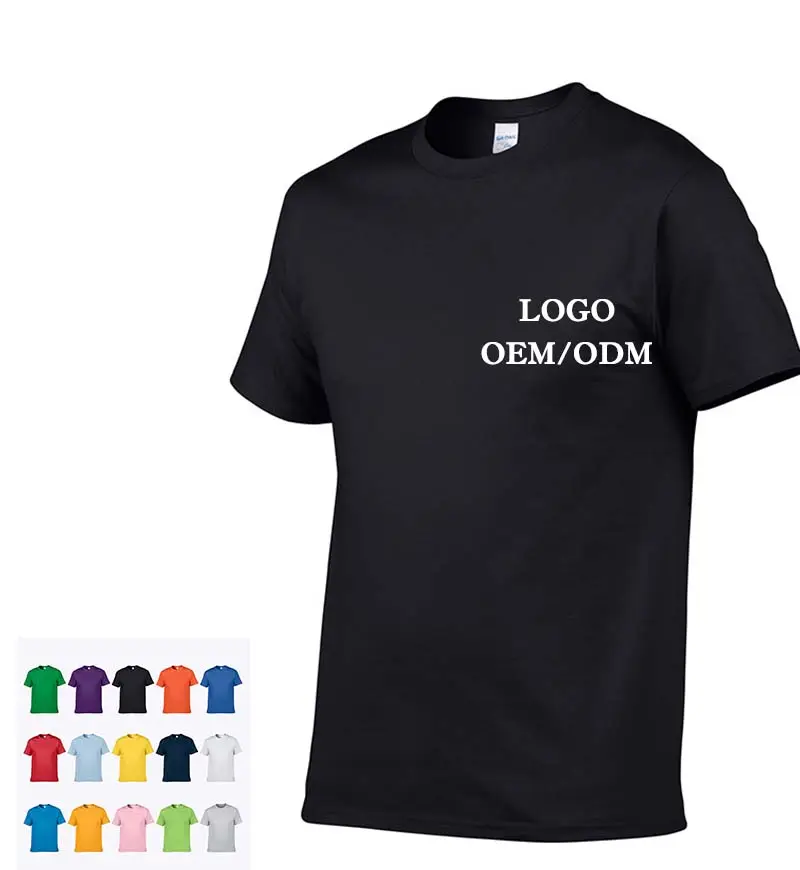 Warmte Overdracht Aanpassen T-Shirts 180gsm 100% Katoen Blanco Custom T Shirt Afdrukken Blanco T-Shirt Met Logo Voor Mannen Uw Merk