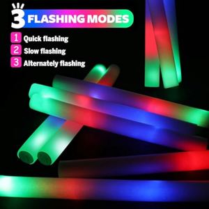 Barra de Espuma LED Personalizada con Logotipo, Luz Intermitente, 18.5 Pulgadas, Colorida, para Fiestas, 48 cm, para Correr de Noche - Product Image 3
