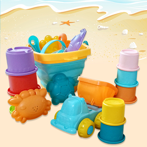 Juguete de <span class=keywords><strong>playa</strong></span> para niños pequeños, juego de rastrillo, pala, Tortuga, cangrejo, agua, 9 Uds. - Product Image 3