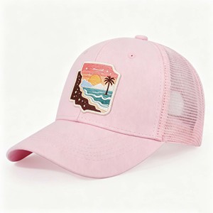 Gorra Trucker Clásica de 6 Paneles Personalizada de Alta Calidad con Logotipo Bordado, Visera Ligeramente Curvada, Malla de Lona, Estilo Y2K Hip Hop, Tela de Encaje, Deportiva - Product Image 3