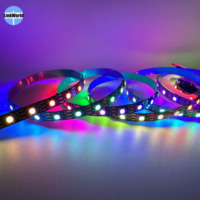 Ruban LED RVB à Pixels Intelligents WS2812B 2812 WS2812 5V 5050, Lumière LED RVB Addressable Individuellement, 30 LED, 60 LED, 144 LED