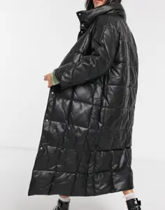 Commercio all'ingrosso di Inverno Delle Donne Giacca Semplice Allentato a forma di Diamante Plaid Giacca di Cotone Imbottito Semplice Casual Parka Cappotto