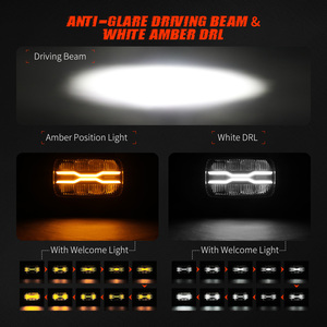 Lumière de travail LED extérieure auxiliaire 24V 9 pouces à vente chaude pour camion, accessoires de camionnette, SUV, lampe de spot avec signal de poursuite - Product Image 4
