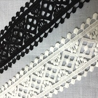Dentelle en fibre de lait pour vêtements, dentelle sexy en polyester pour chaussures et sacs, dentelle personnalisée