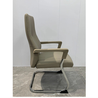 Chaise de bureau exécutive moderne et confortable à dossier haut, en cuir et acier inoxydable, design ergonomique pour visiteurs de chambre
