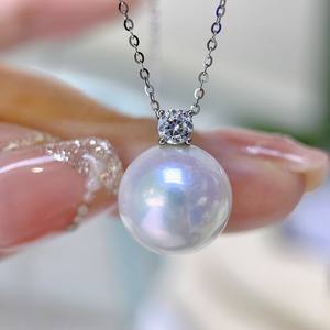 Collier pendentif en perle d'eau douce violette, style simple Zhuji, mode classique, style Daifei, vente en gros, accessoire de luxe léger - Product Image 3