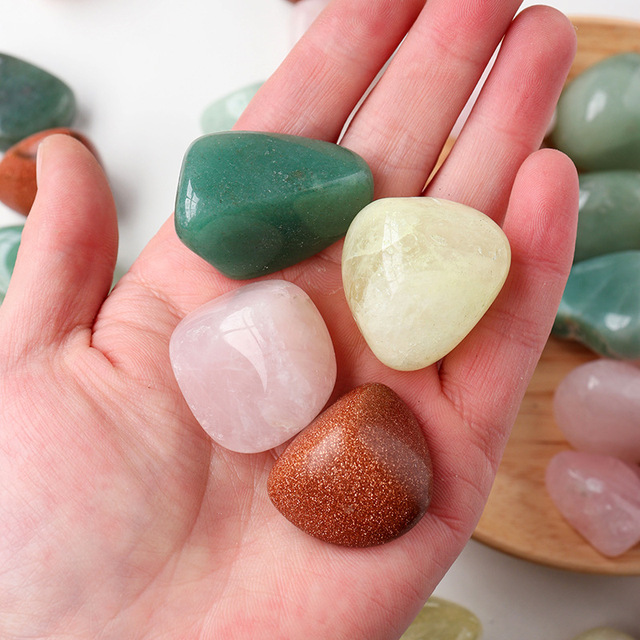 2024 Natural Rose Quartz Amethyst Rock Crystals Healing Stones Gravel Tumbled Stone