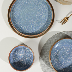 Fresh Ins Style Cute Ceramic Solid Pattern Tableware Macaron Color Sala Paglio Soup Plate Creative High-value Western Plate - Product Image 4