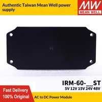 MEAN WELL IRM-60-24ST 60W Ultra Compact 87x52x29.5mm 100-240VAC Input 5V/12V/15V/24V/48V Output Modul Catu Daya untuk