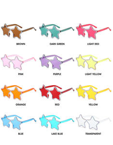 للبيع بالجملة نظارات شمسية بلون وردي وأرجواني خمس نجوم بدون إطار على شكل نجمة بالجملة مع بلينغ - Product Image 2