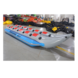 Bateau <span class=keywords><strong>banane</strong></span> gonflable de Sports nautiques de bâche de PVC de 0.9mm, Portable pour 12 personnes, vente en gros directe d'usine - Product Image 1