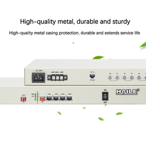 Transmetteur-récepteur à <span class=keywords><strong>fibre</strong></span> <span class=keywords><strong>optique</strong></span> multiservice PCM |   4E1+4 100M Ethernet partagé + 4 téléphones |   Câble monomode monofibre FC 80 km 1 paire - Product Image 1