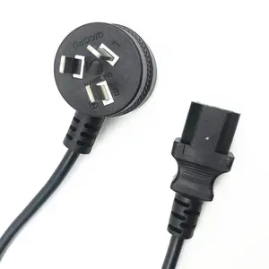 Suplai listrik Australia/AU AS / NZS 3112 kabel hitam 3 Pin C13 AC kabel listrik untuk Laptop