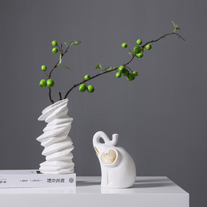 Nordic Creative Rustic Premium Ceramic Vase for Dried <b>Flower</b> <b>Display</b> Living Room Entryway Desktop Home Decor - Product Image 2