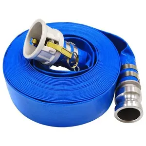 Lay Flat Mangueira 2 3 4 Polegada Azul PVC PE Irrigação Lay Flat Water Mangueira TUBO