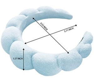 HB004D Custom logo Sponge Makeup Hairband Soft Washing Face Microfiber Hair Accessory Skincare <strong>Padded</strong> Terry Cloth Spa <strong>Headband</strong> - Product Image 5