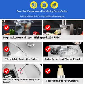 <span class=keywords><strong>Picadora</strong></span> Eléctrica de Verduras y Frutas Mond.uk OEM - Rallador de Grado Comercial para Zanahorias, Patatas, Cebollas y Bloques de Gelatina - Product Image 5