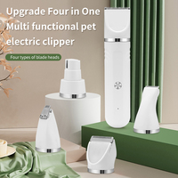 Tondeuse électrique pour animaux de compagnie, 4 en 1, à faible bruit, tondeuse pour chat et chien, rechargeable par USB