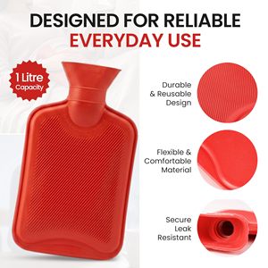 Bolsa de Agua Caliente de Goma de Seguridad a Prueba de Explosiones de 1000 ml, Estilo Antiguo, para Pies y Manos, Hecha a Mano en China - Product Image 4